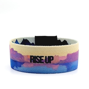 Rise Up ,Reversible Elastic Wristband | Unique Art Piece for Your Wrist | Perfect Gift for Any Occasion. Motivational Bracelet