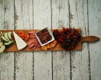 36 Inch OAK Large Wooden Serving Platter- Cheese Board- with optional engraving- gift for foodie