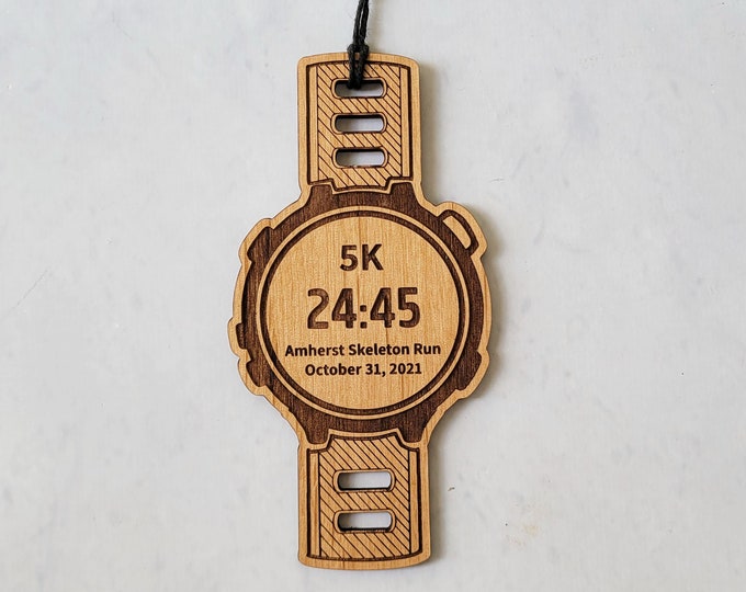 Custom Runner Watch Ornament: Personalized PR Gift