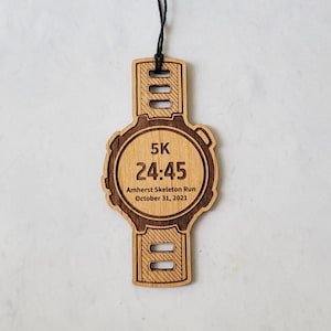 Custom PR Watch- Runner Ornament- Christmas Ornament- Gift for Runner