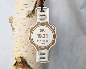 Custom PR Watch- Runner Ornament- Christmas Ornament- Gift for Runner