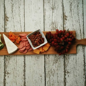 36 Inch OAK Large Wooden Serving Platter Cheese Board with optional engraving gift for foodie image 1