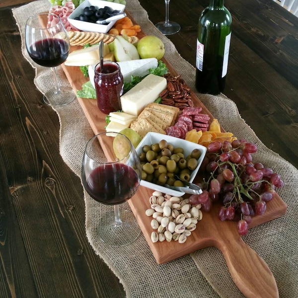 42 Inch OAK Extra Large Wooden Serving Platter- Cheese Board with optional engraving