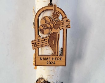 PERSONALIZED CYMBALS Marching Band Ornament- Drummer Gift- Custom Percussion Ornament