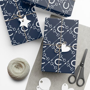 Equestrian Gift Wrap- 5 Sheets- Gift Wrapping Paper for Horse Lover