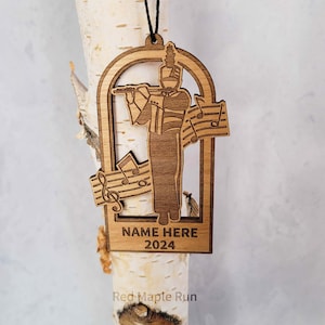 PERSONALIZED FLUTE Marching Band Ornament- Flute Gift- Custom Flute Ornament