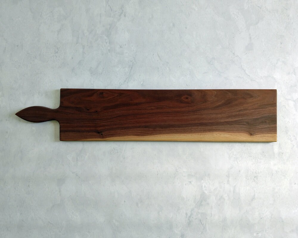 36 Inch VARIEGATED WALNUT Large Wooden Serving Platter Cheese Board