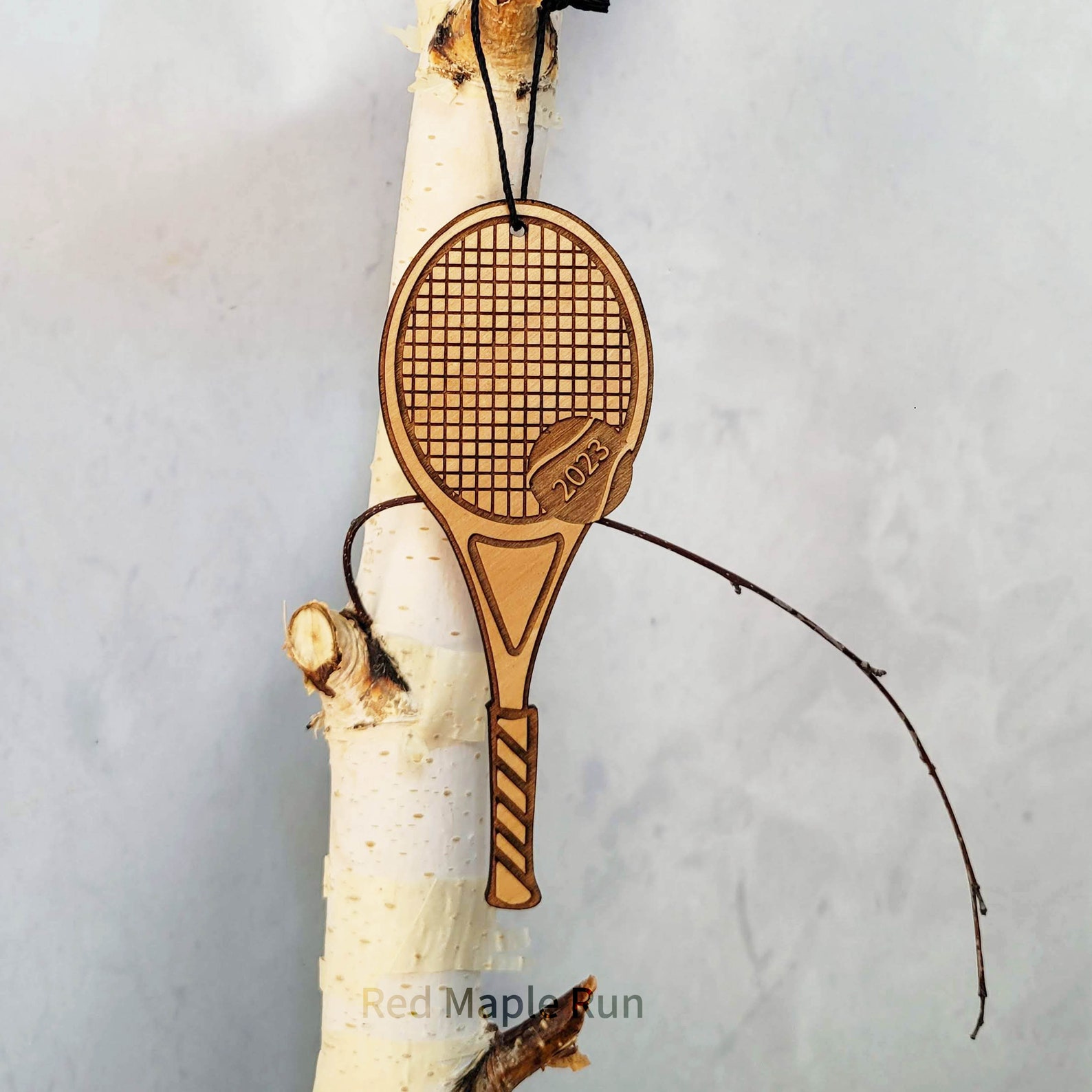 Wooden Tennis Ornament: Personalized Tennis Gift - Etsy