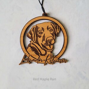 Labrador Retriever Wooden Ornament with Optional Personalization- Labrador Retriever Gift- Dog Lover Ornament- Lab