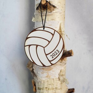Volleyball Wooden Ornament- Volleyball Gift- Volleyball Coach Gift- Volleyball Christmas Ornament
