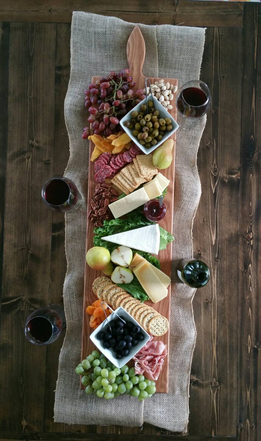 42 Inch Extra Large Wooden Serving Platter Cheese Board in Oak by