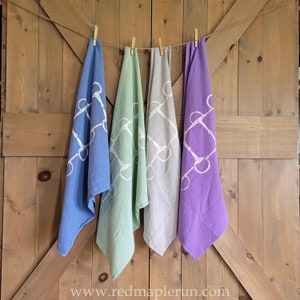 LIMITED EDITION- Colored Equestrian Cotton Flour Sack Towels- Horse Owner Gift