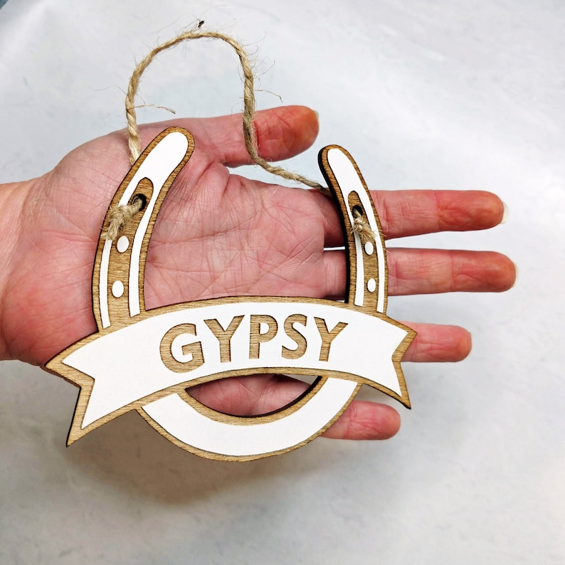 Personalized Horseshoe Wooden Christmas Ornament Gift for Etsy