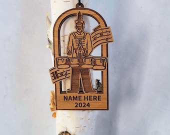 PERSONALIZED QUAD DRUM Marching Band Ornament- Tenor Drummer Gift- Custom Drum Ornament