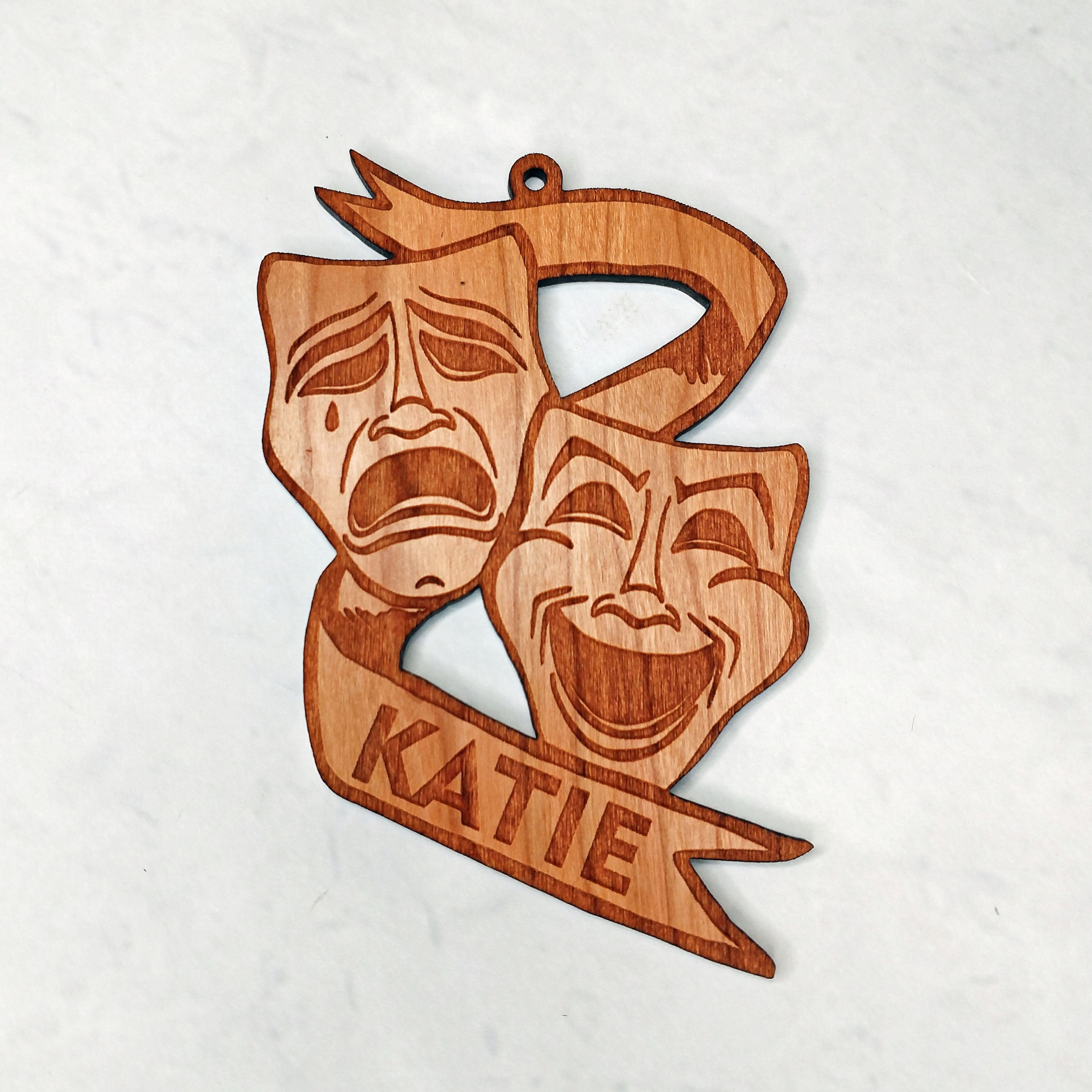 Personalized Theater Masks Tragedy and Comedy Masks Wooden Etsy