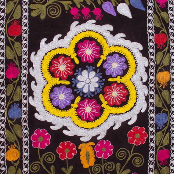 Uzbek Machine Embroidery Suzani From Thashkent / Uzbekistan | Etsy