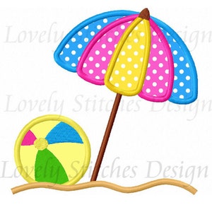Summer Embroidery,Beach Embroidery,Umbrella Applique,Machine Embroidery Design NO:0555