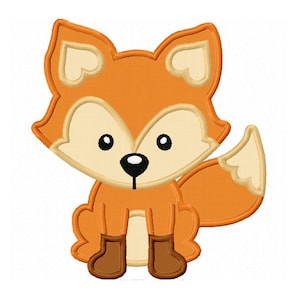 Fox Applique Machine Embroidery Design NO:0042