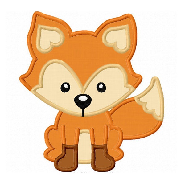 Fox Applique Machine Embroidery Design NO:0042