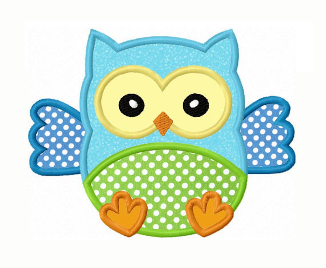 Baby Owl Applique,Owl Bordado,Diseño de bordado a máquina NO:0076 ...