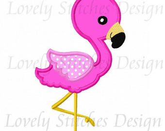 Flamingo Applique Machine Embroidery Design NO:0616