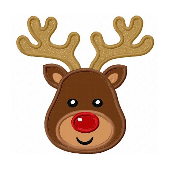 Reindeer Applique - Etsy