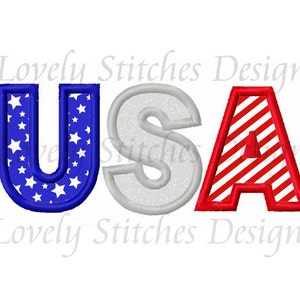 4th of July USA Applique,USA Embroidery,Machine Embroidery Design NO:0321