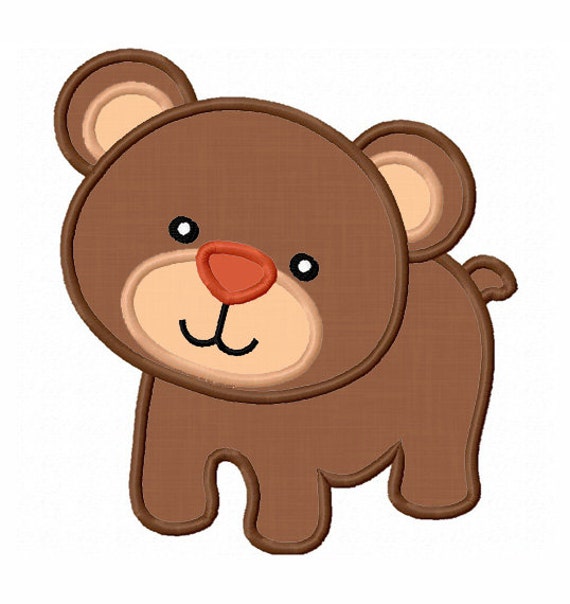 Bear Design Woodland Animal Applique Embroidery Bear Design Woodland Animal Applique Embroidery