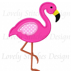 Flamingo Applique Machine Embroidery Design NO:0593