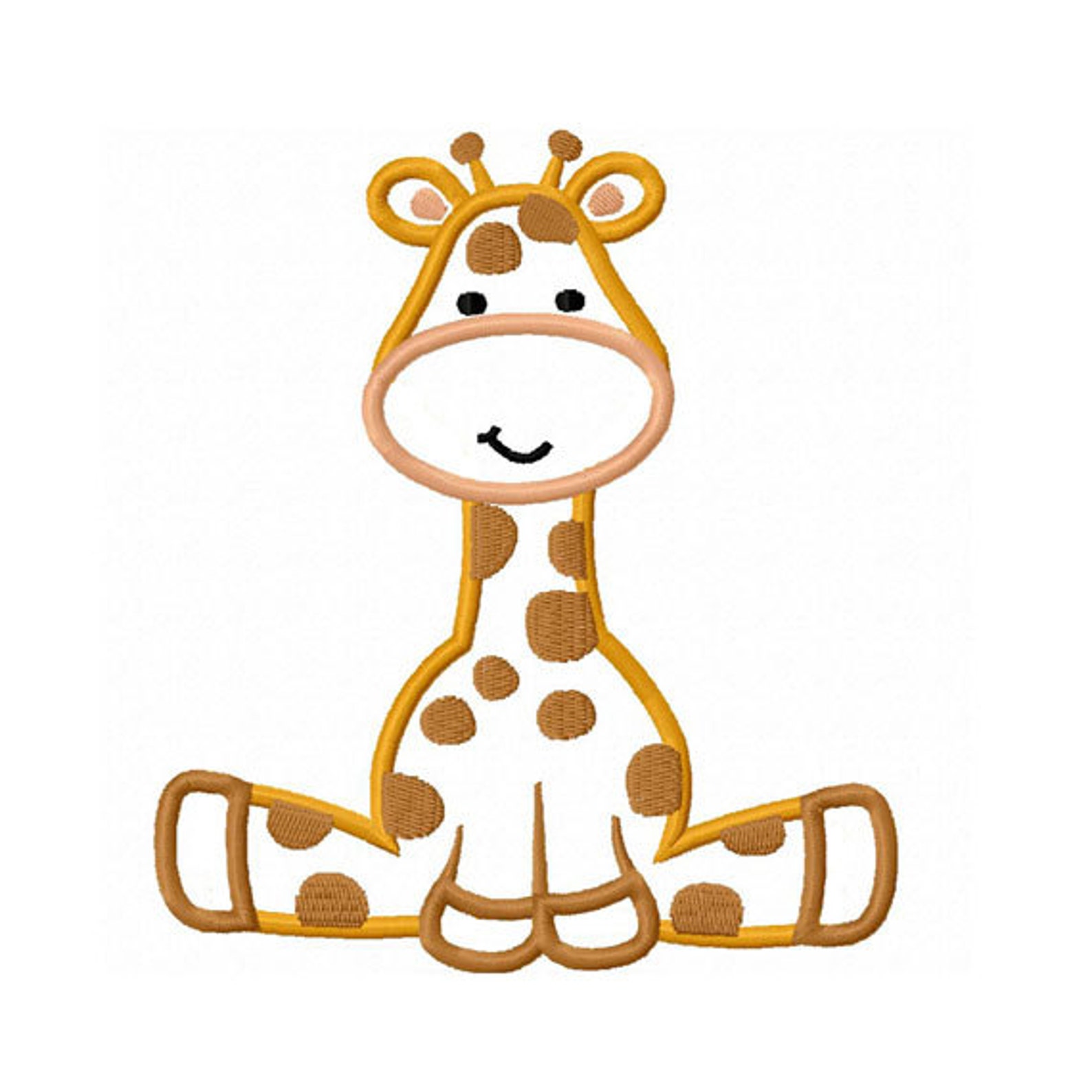 Giraffe Baby Applique Machine Embroidery Design NO0162 Etsy