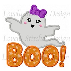 Halloween-Gespenst BOO Applique Maschine Stickerei entwerfen Nr.: 0350