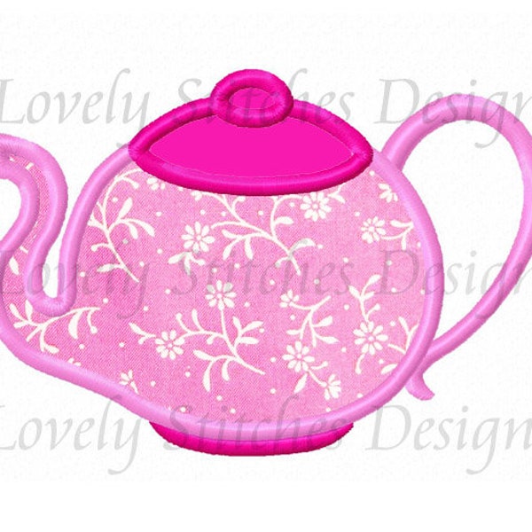 Teapot Applique Etsy
