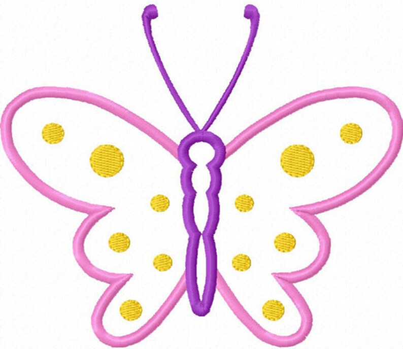 Butterfly Applique Machine Embroidery Deisgn NO0013 Etsy