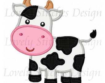 Cow Applique Machine Embroidery Design NO:0270