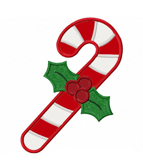 Candy Cane Applique Machine Embroidery Design NO0104 Etsy