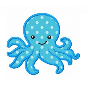 Octopus Applique Machine Embroidery Design NO:0173