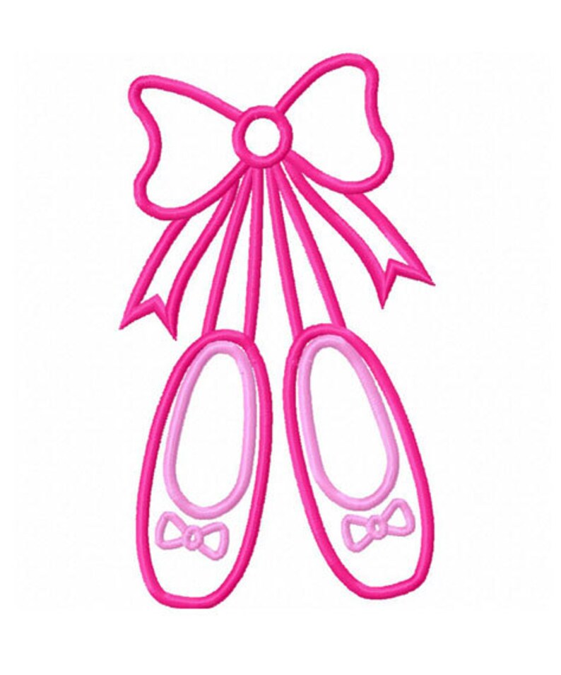 Ballet Shoes Applique Machine Embroidery Design NO0185 Etsy