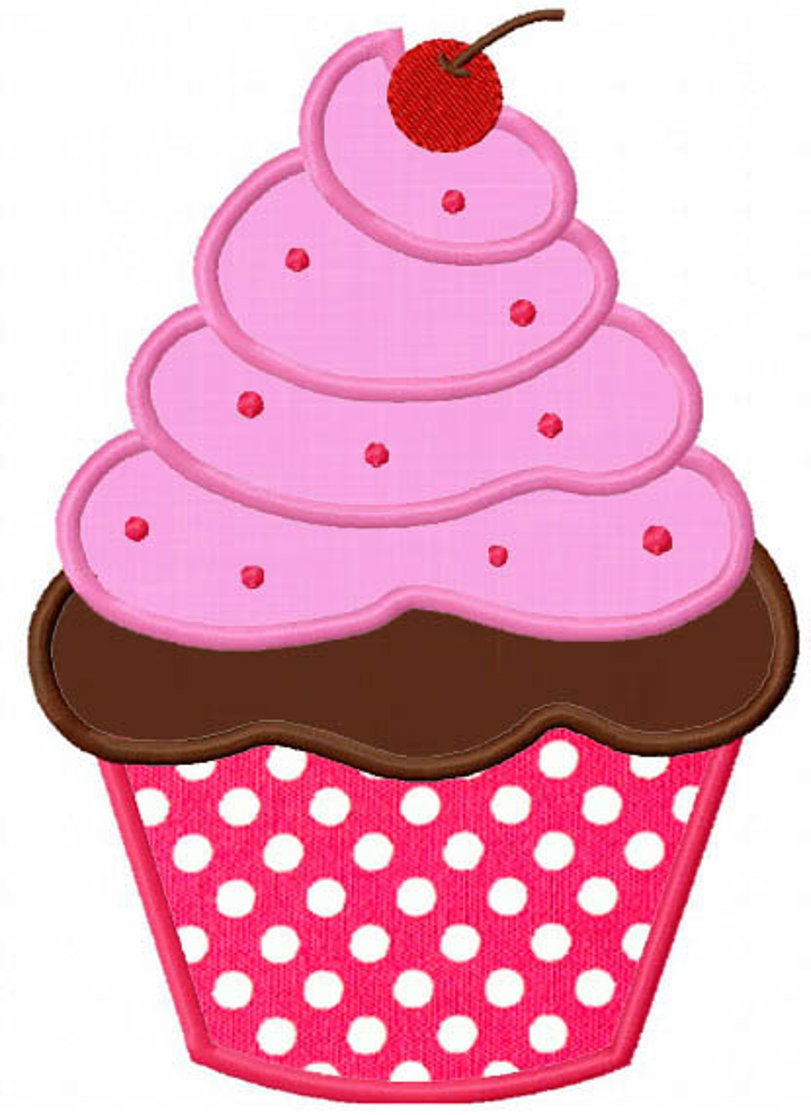 Cupcake Applique Machine Embroidery Deisgn NO0003 Etsy