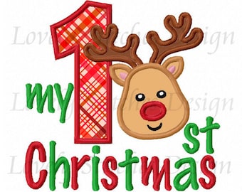 My 1st Christmas Applique Machine Embroidery Design NO:0247