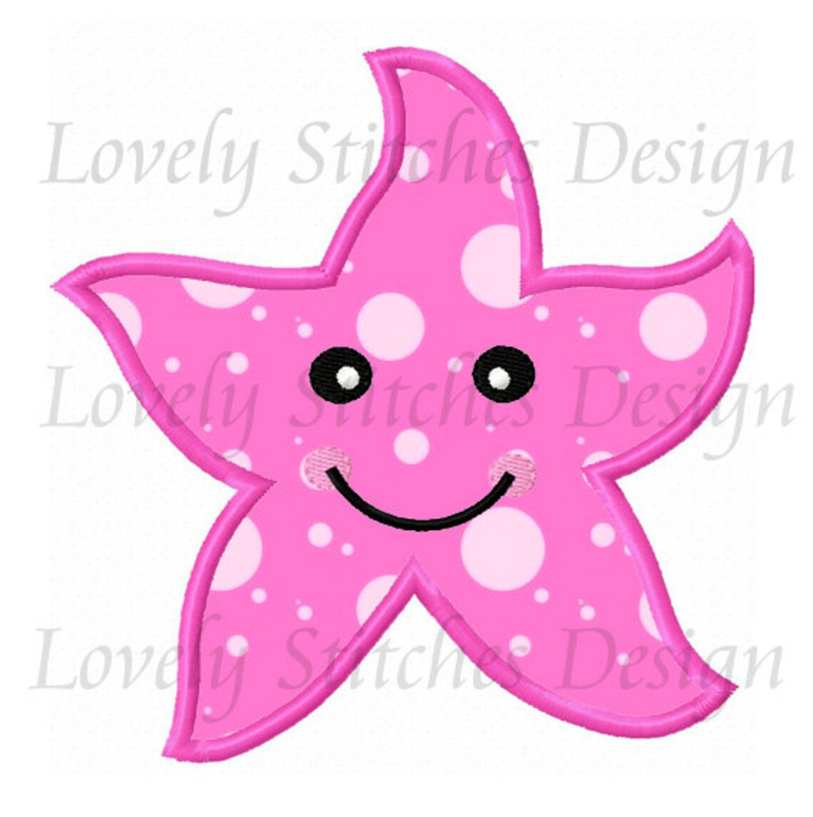 Starfish Applique Machine Embroidery Design NO0334 Etsy