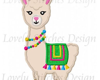 Llama Applique Machine Embroidery Design NO:2048