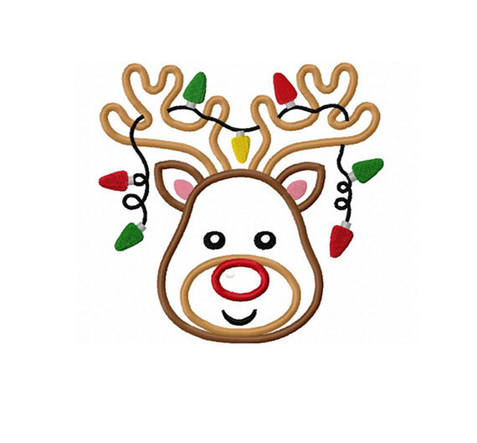 Christmas Reindeer Applique Machine Embroidery Design NO:0106 - Etsy