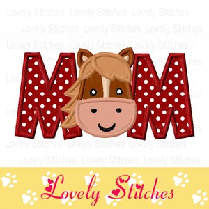 Horse Applique,Birthday Applique,MOM applique,Horse MOM embroidery,Machine embroidery design NO:2061