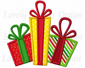 Christmas Gift Applique Machine Embroidery Design NO:0252
