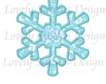 Snowflake Applique Machine Embroidery Design NO:0472