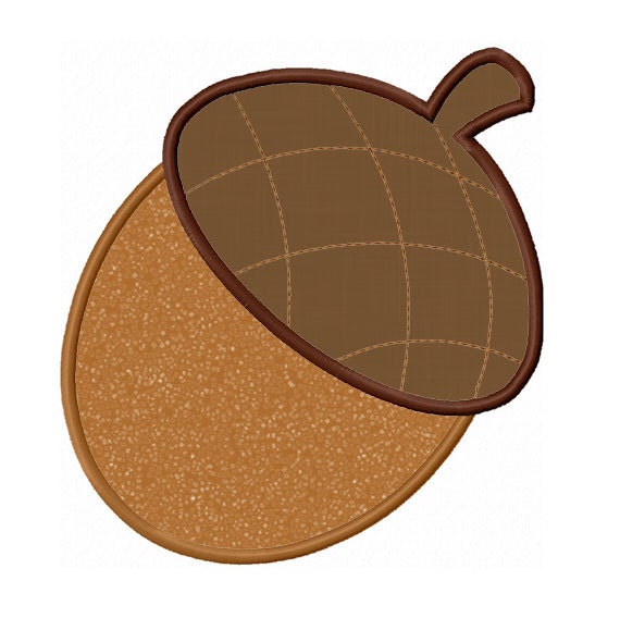 Acorn Applique Machine Embroidery Design NO0083 Etsy