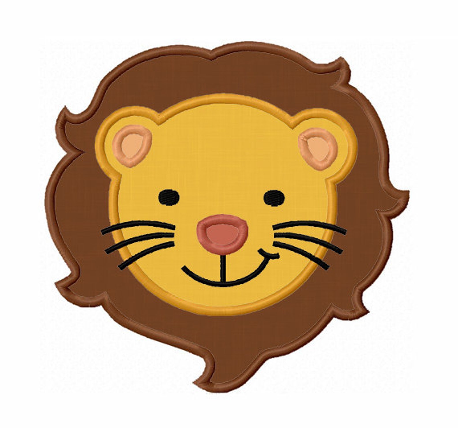 Lion Face Applique Machine Embroidery Design NO0053 Etsy