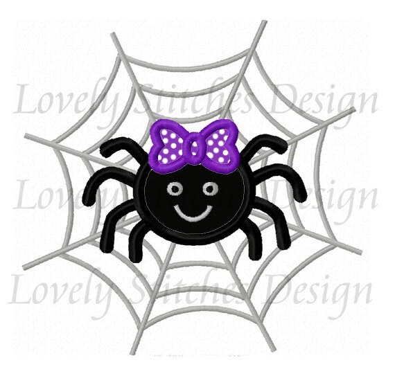 Halloween Spider web Applique Machine Embroidery Design Etsy