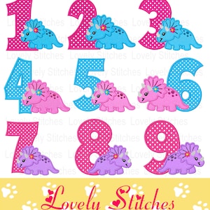 Dinosaur Numbers Applique,Dinosaur Embroidery,Birthday Dinosaur Applique,Machine Embroidery Design,Embroidery File