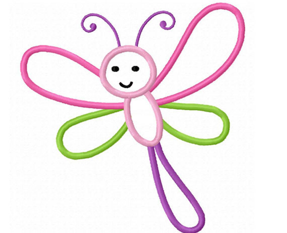 Dragonfly Applique Machine Embroidery Design NO0027 Etsy UK